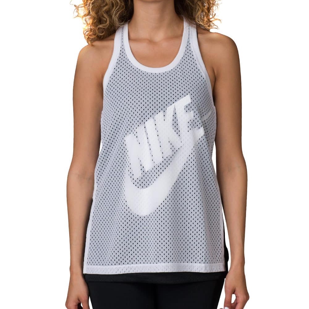 Black and White Mesh Nike Tank